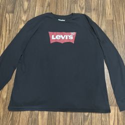 Levi’s * Men’s Black Long Sleeve * Size XXL * Black & Red 