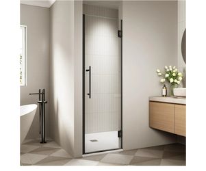 Brand: Bougainora
27.6-27.8" Frameless Hinged Shower Door, Single Swing Shower Panel with 5/16” (8mm) Tempered Glass, 180°