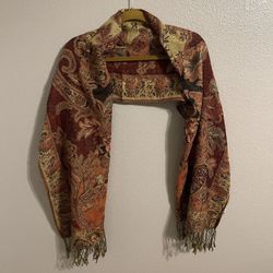 Jacquard fringe shawl Scarf wrap