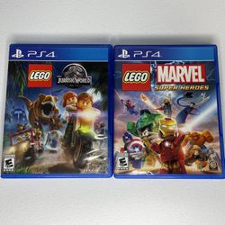 PS4 Lego Games - Jurassic world + marvel Super Heroes