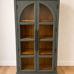 Arched Glass Display Cabinet / Bar Cabinet / Pantry Hutch