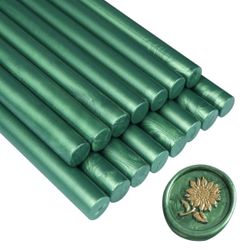 (15) Green Wax Seal Sticks | Glue Gun Wax Seal Sticks | Sealing Wax