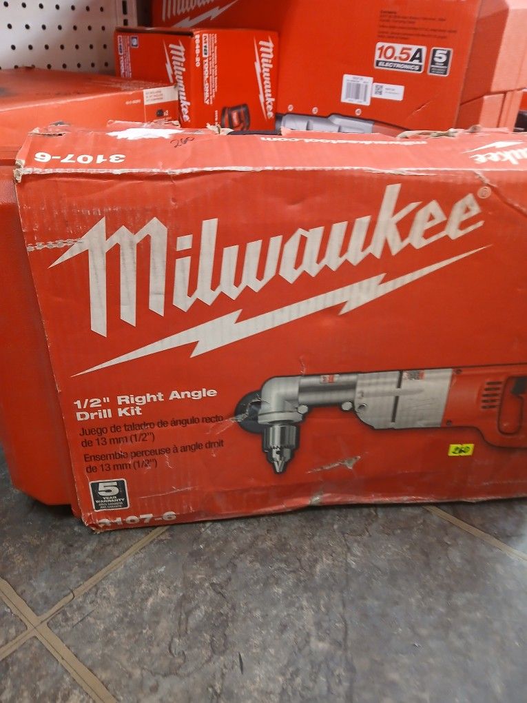 Milwaukee new 1/2" Right Angle Drill 