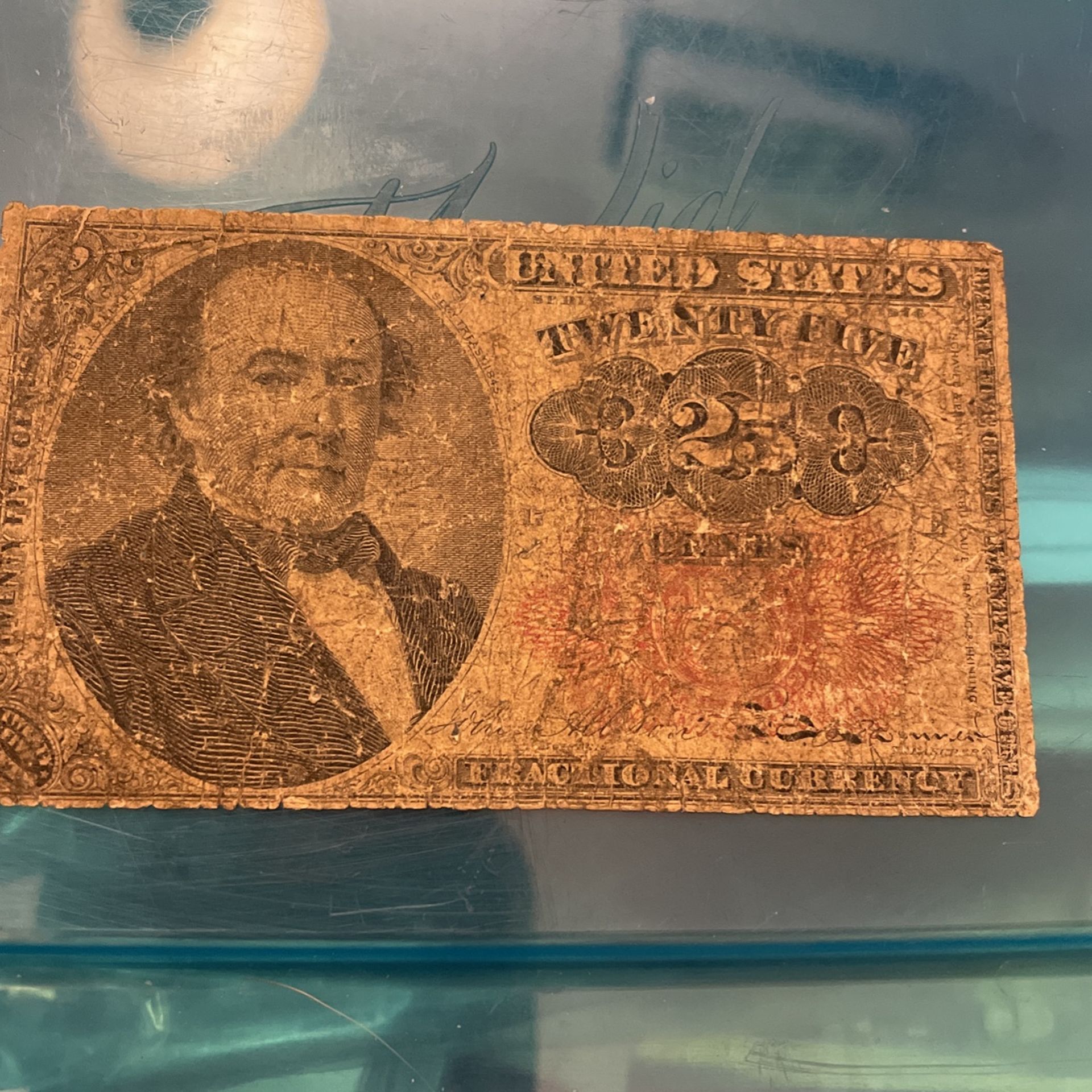 1874 United States $.25 bill