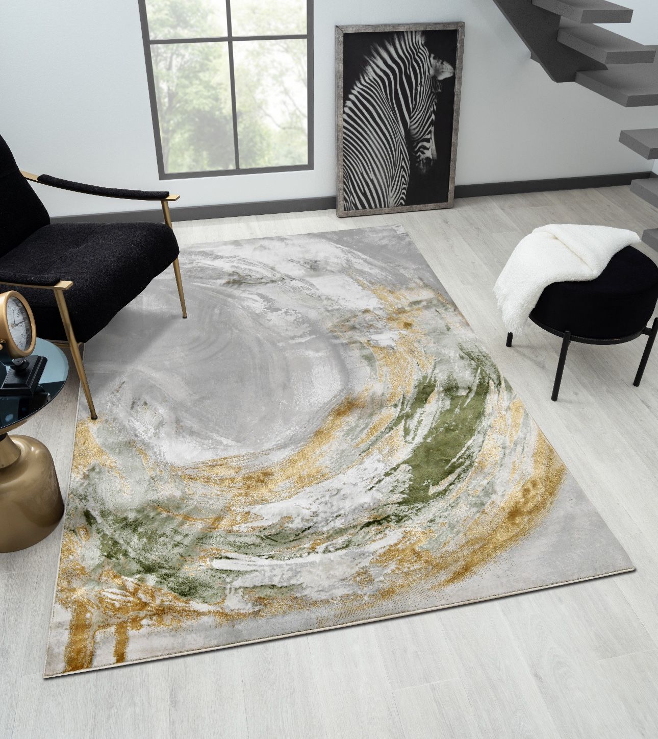 8/10 Modern Green Scent Color Rug Carpet