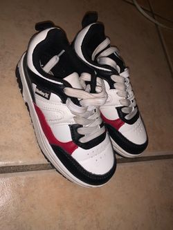 Title: Hurley Kids’ White, Black, and Red Sneakers, Size 12