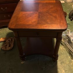 Wooden Side Table With Drawer