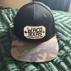 Cameron Park Zoo Black & Camo SnapBack Hat Cap Waco Texas 615 Nash *Never Worn*