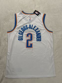 XXL Shai Gilgeous-Alexander Stitched White Thunder Jersey