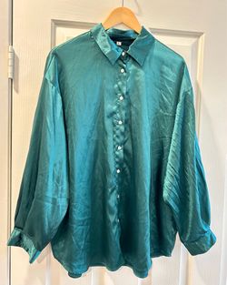 Satin button-up shirt