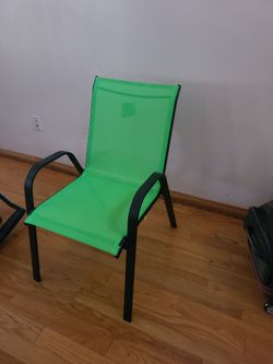 Stackable chairs green color new