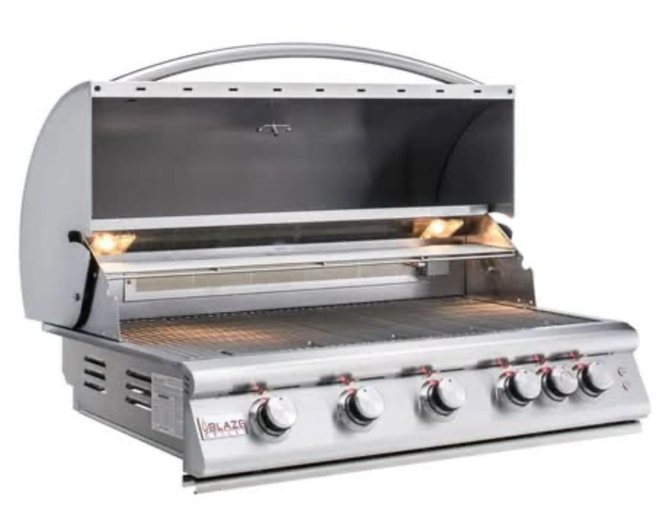 Blaze LTE 40-Inch 5-Burner Built-In Gas Grill With Rear Infrared Burner & Grill Lights