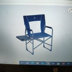 Outdoor Folding Chair, Powder-Coated Steel Frame/Polyester Fabric, Navy Blue By GCI Outdoor 