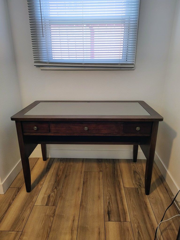 Solid Wood Desk And Chair.