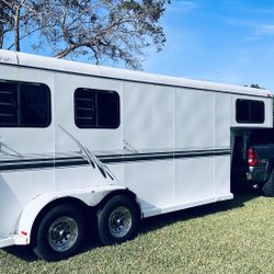 2 Horse Slant Gooseneck Horse Trailer