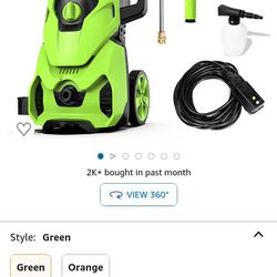 Rock&Rocker Powerful Electric Pressure Washer, 2150PSI Max 2.6 GPM Power  Washer with Hose Reel, 4 Quick Connect Nozzles, Soap Tank, IPX5 Car Wash