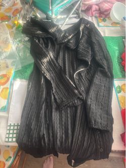 Black button-up dress