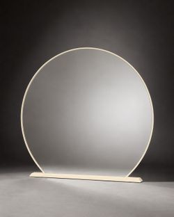 Large Round Cream Framed Mirror – 45” x 40”