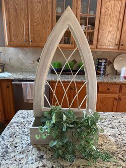 Gothic Arch Window Frame Planter Decor