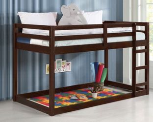 Brand New Espresso Twin Size Bunk Bed