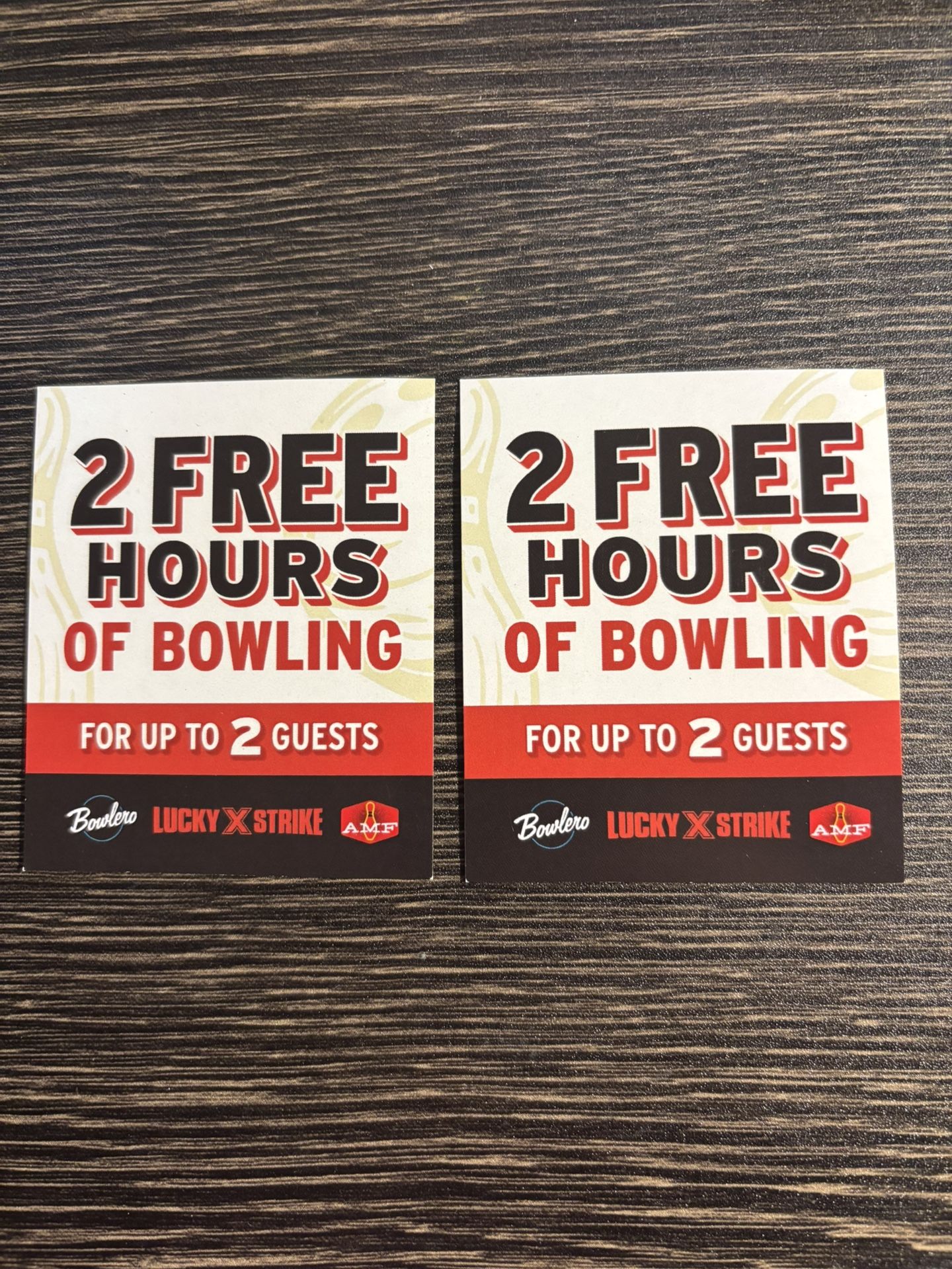 Two Bowling Tickets