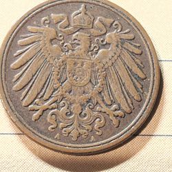 GERMANY 🇩🇪 1899 $1 PFENNIG A_EXTREMLY FINE 