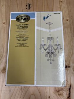 Hampton Bay 1000 037 506 3-Light Chrome Finish Maria Theresa Mini Chandelier