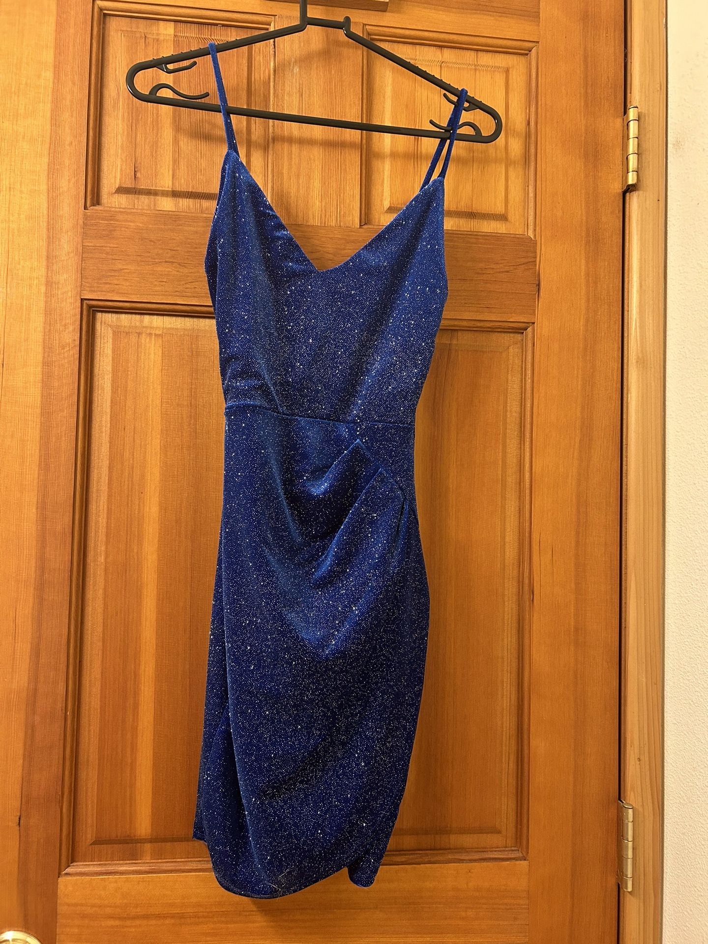 Sparkly Blue Body Con Dress