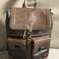 Handmade Leather Backpack | Dark Espresso Leather