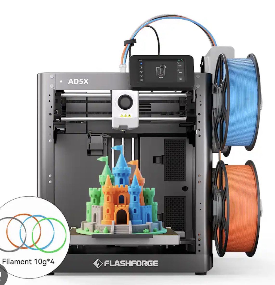 Flashforge AD5X – Multicolor 3D Printer for High-Speed, Full-Color Printing