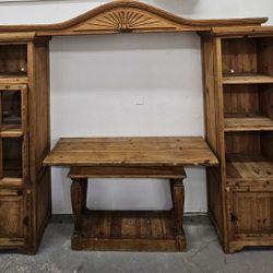 Southwestern Furniture,  Desk, Wall Unit And Trunk