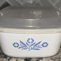 Vintage Corning Ware Cornflower Blue 24 Ounce Dish P-43-B W/Lid
