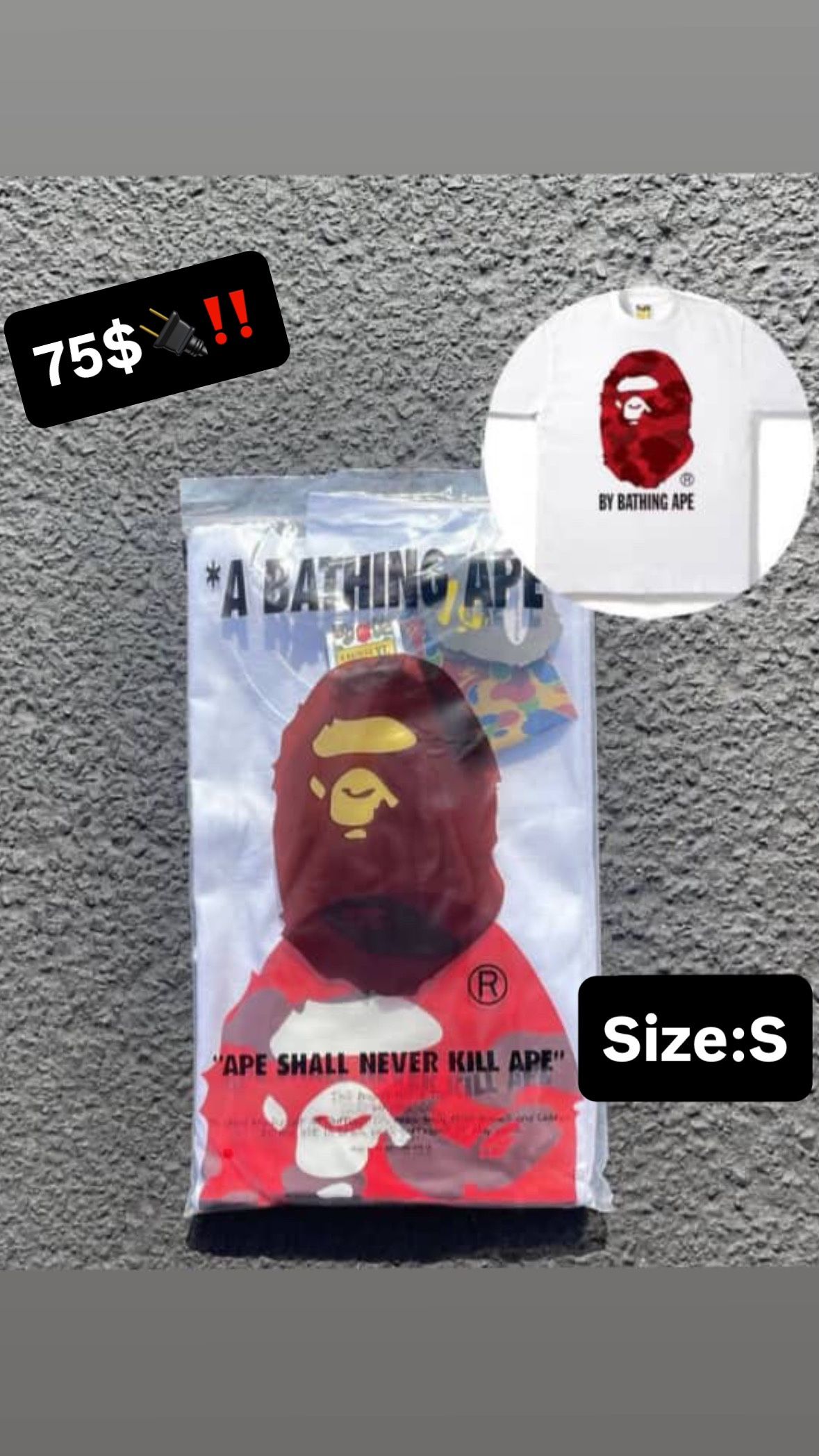 White bape shirt