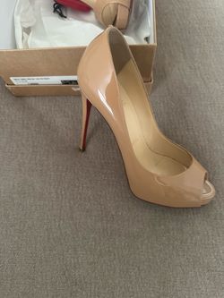 Christian Louboutin New Very Prive 120 Nude Pumps