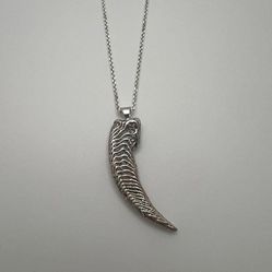 Silver Badger Claw Necklace