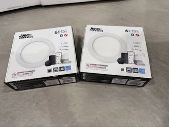 Juno Connect 6 Inch Smart Wafer LED Recessed Lights Set Of 2 Tunable White Zigbee Bluetooth Alexa