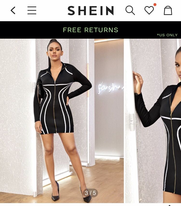 SHEIN Zip Up Dress