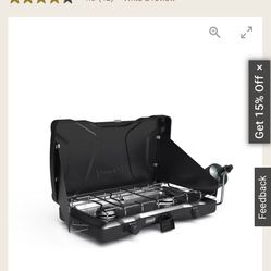 coleman triton 2 burner camping stove new