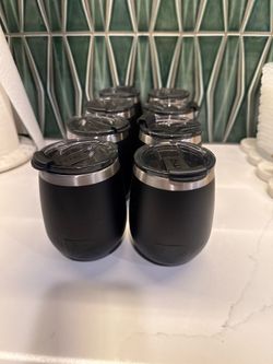 8 Brand New Arctic Stainless Steel Insulated Wine Tumblers with Lids