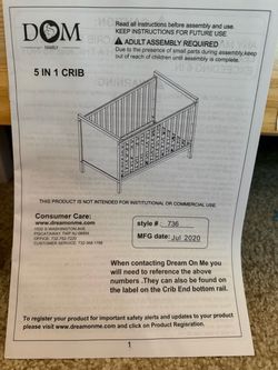 Natural Wood Crib 5 in 1