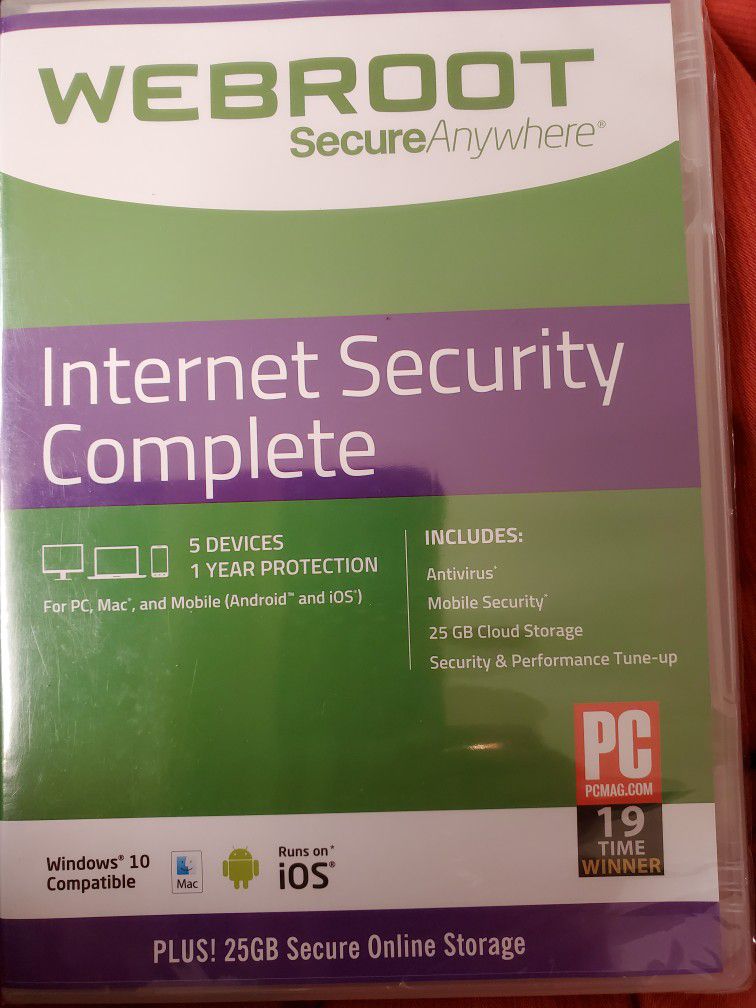 Webroot Secure Internet Security Complete!  Brand NEW SEALED!  Great Deal!!