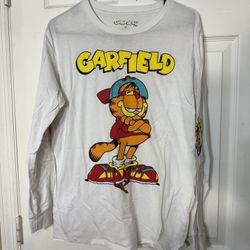 Garfield Long Sleeve Shirt – Size M (White) 