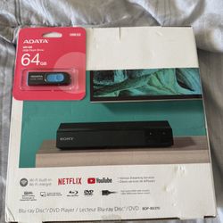 Sony Blu-ray Player With Steaming And 64 GB USB flash drive