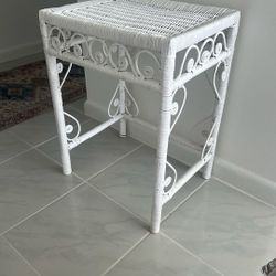 Two Wicker Side Tables 