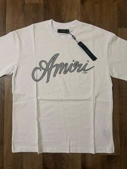 Amiri Checkered Script Logo T-Shirt White