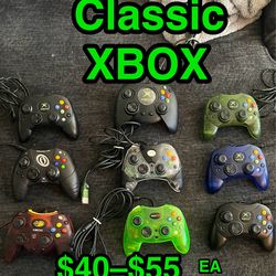 Classic OG XBOX Controllers • 1st Generation Microsoft Original + Breakaway Cables + Brand New Accessories!
