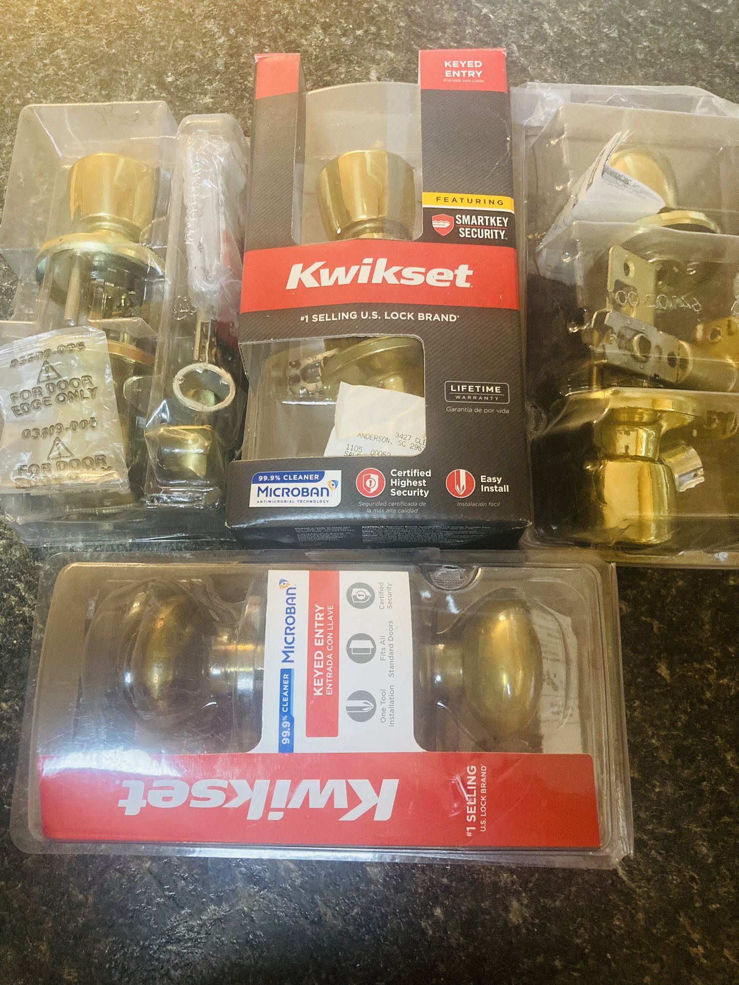 Used Non- Locking Door Knobs (4 Total)