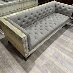 3-Seat Gray Sofa
