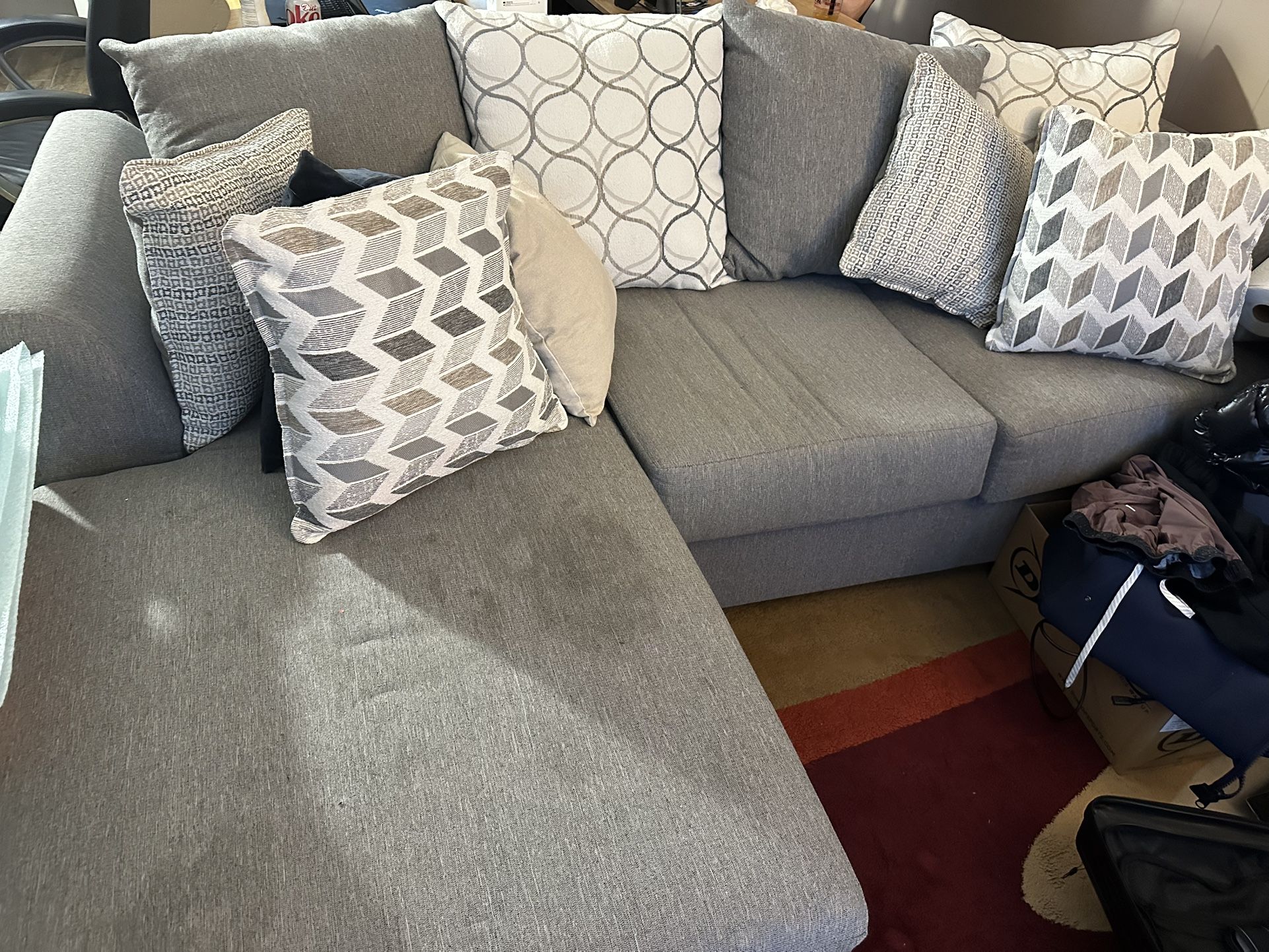 Gray Sectional Sofa / Couch