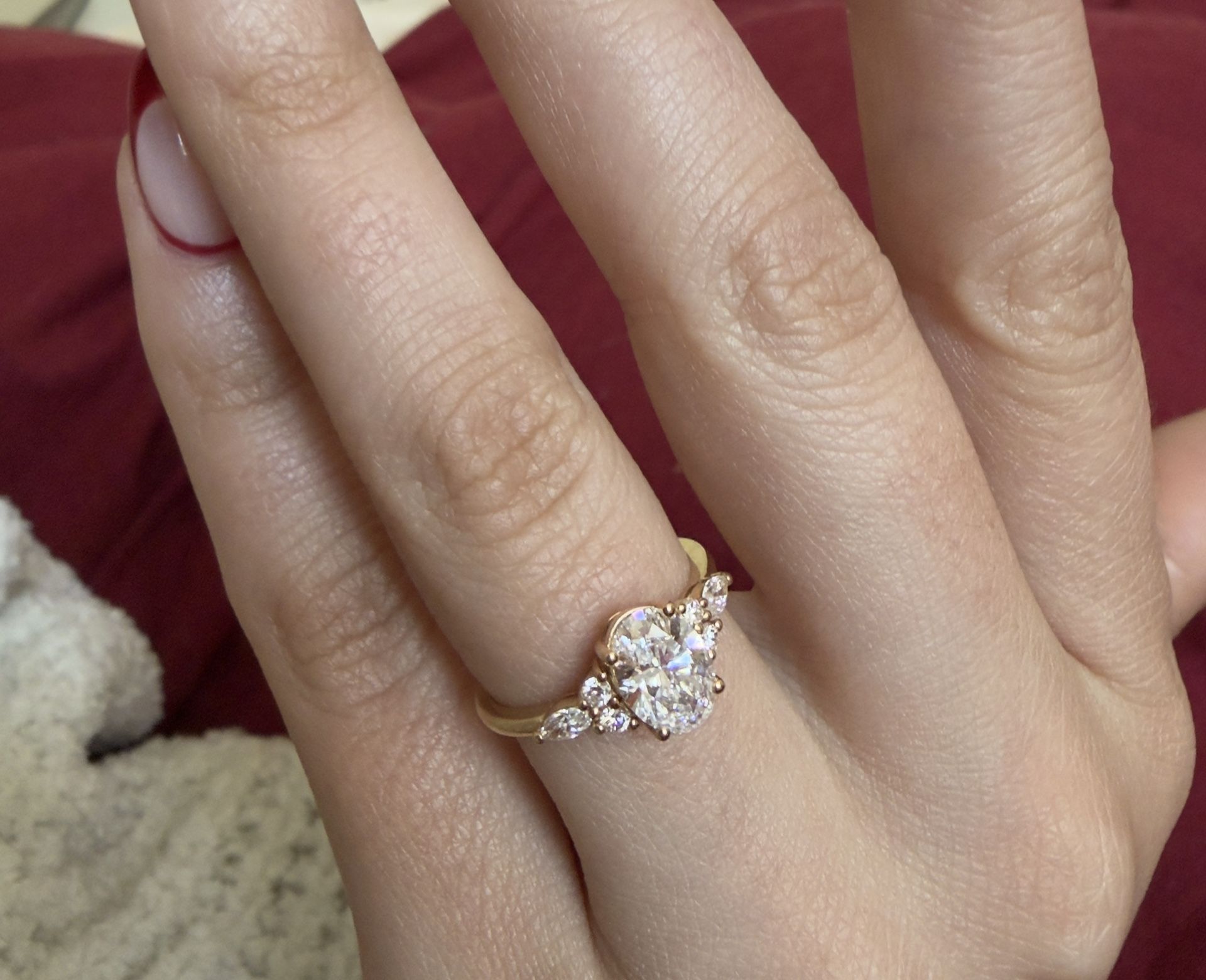 18K engagement ring